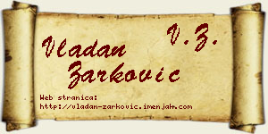 Vladan Žarković vizit kartica